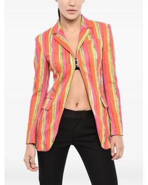 DSquared² Striped Cut-Out Blazer - Blue