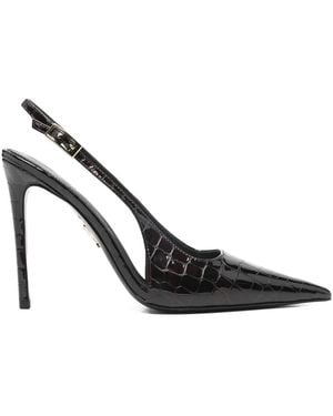 retroféte Cindy Slingback Court Shoes - Black