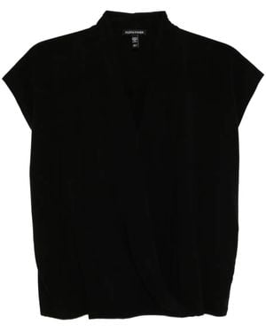 Eileen Fisher T-Shirt Con Scollo A V - Nero