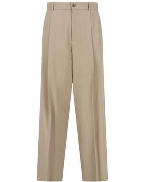 The Row Gianni Pleated Trousers - Natural