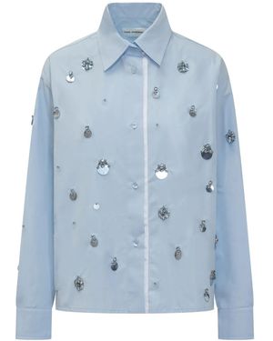 Des Phemmes Crystal-Embellished Shirt - Blue