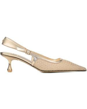 Jimmy Choo Amel 50mm スリングバック パンプス - ナチュラル