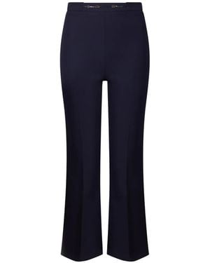 Elisabetta Franchi Horsebit-Detail Flared Pants - Blue