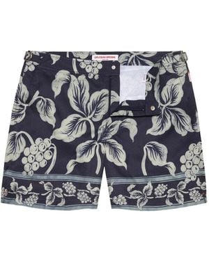 Orlebar Brown Bulldog Floral-Print Swim Shorts - Blue