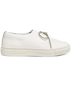 Jacques Soloviere Jim Fringed Leather Trainers - White
