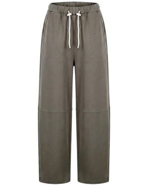 ViCOLO Drawstring Wide-Leg Track Trousers - Grey
