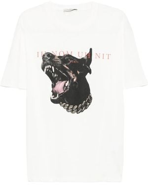 ih nom uh nit Dog-Print T-Shirt - White