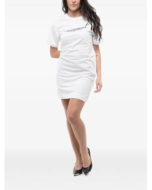 DIESEL Logo-Print T-Shirt Mini Dress - White