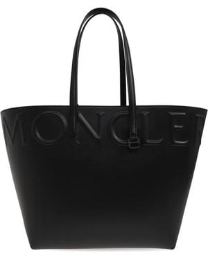 Moncler Very ロゴエンボス ハンドバッグ S - ブラック