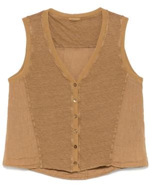Transit Panelled Vest - Brown