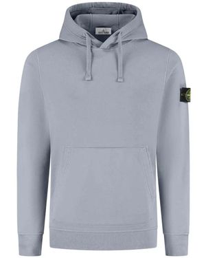 Stone Island Compass-Patch Drawstring Hoodie - Blue