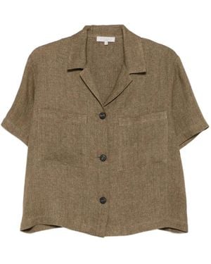 Antonelli Anna Herringbone-Pattern Blouse - Green