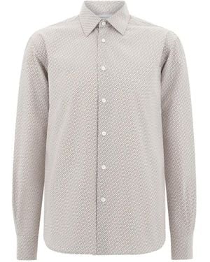 Ferragamo Micro-Patterned Shirt - White