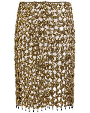 Etro Embellished Straight Skirt - Metallic