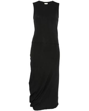 Calvin Klein Ribbed Sleeveless Midi Dress - Black