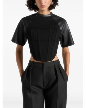 Manière De Voir Juline Corset T-Shirt - Black