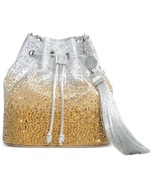 Judith Leiber Piper Bucket-Tas Verfraaid Met Kristallen - Wit