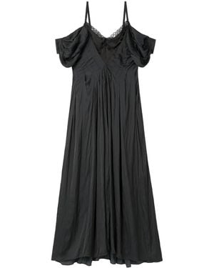 AZ FACTORY Off-Shoulder Lace-Panel Dress - Black