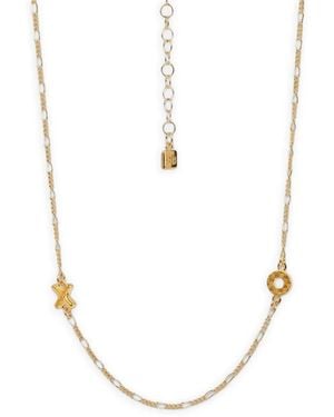 Gwen Beloti Woven Charm Necklace - White