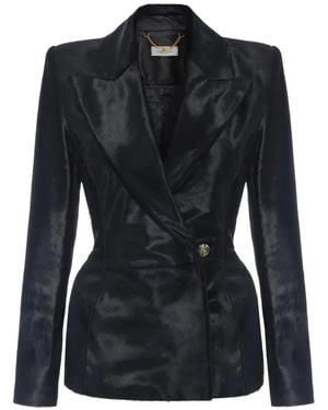 Elisabetta Franchi Cowhide Jacket - Black