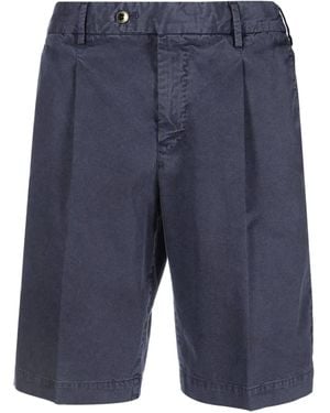 PT Torino Shorts Met Geplooid Detail - Blauw