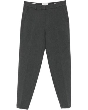 Peserico Cropped-Hose Mit Gürtelschlaufen - Grau