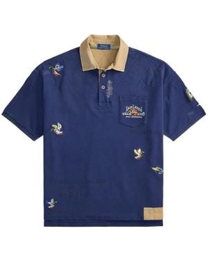 Polo Ralph Lauren Gestepptes Poloshirt Mit Entenstickerei - Blau