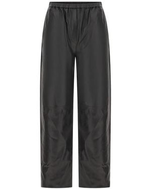 Antonelli Elasticated-Waist Leather Trousers - Black