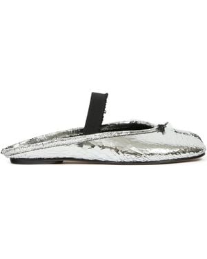 Maison Margiela Mules Tabi En Cuir - Blanc