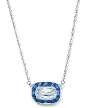 Kwiat Starry Night Halskette Mit Diamant Und Saphir - Blau