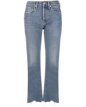 3x1 Raw-Hem Straight-Leg Jeans - Blue