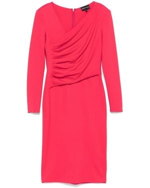 Emporio Armani プリーツ ミニドレス - ピンク