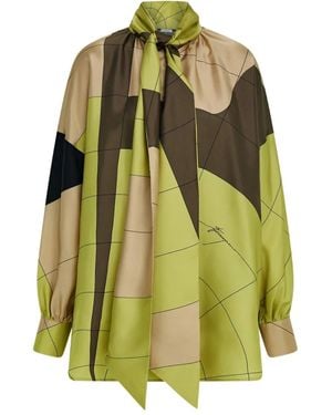 Ferragamo シルクシャツ - グリーン