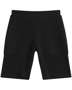 Homme Plissé Issey Miyake リブニット ショートパンツ - ブラック