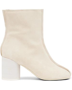 MM6 by Maison Margiela Anatomic Stitch-Toe Ankle Boots - White