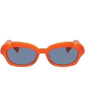 Alain Mikli Lunettes De Soleil À Monture Ronde - Blue