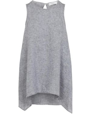 Peserico Blouse Asymétrique À Ouverture Goutte D'Eau - Gray