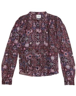 Isabel Marant 'Noeline' Blouse With Abstract Pattern - Purple
