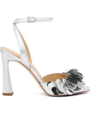 Michael Kors Loretta Sequin-Embellished Sandals - White