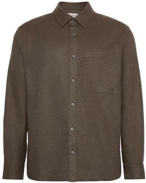 Calvin Klein Chest-Pocket Long-Sleeve Shirt - Brown