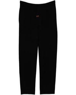 N.Peal Cashmere Jogginghose Im Layering-Look - Schwarz