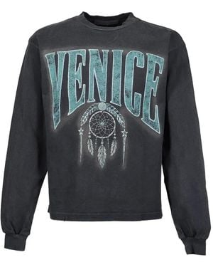 JUN/NAKAYAMA Graphic-Print Long-Sleeve T-Shirt - Blue