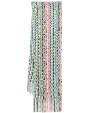 Missoni ジグザグ スカーフ - ホワイト