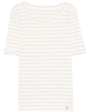 Marc Cain Striped T-Shirt - White