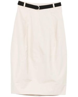 St. Agni Pleated Cocoon Skirt - White