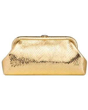 Jimmy Choo Metallic textured clutch bag - Natur