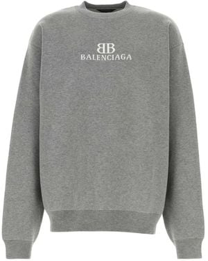 Balenciaga Felpa Con Logo - Grigio
