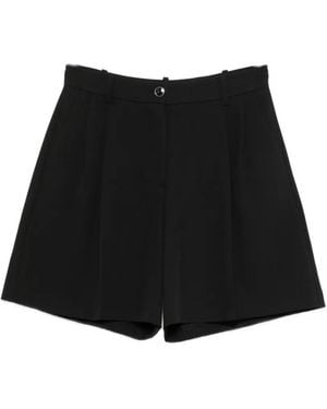 Pinko Belted Pleated Shorts - Black
