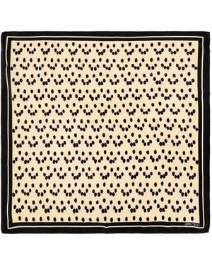 Jimmy Choo Polka-Dot Silk Scarf - Black