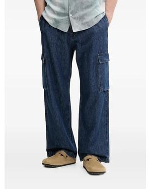 IRO Cargo-pockets Drawstring Wide-leg Jeans - Blue